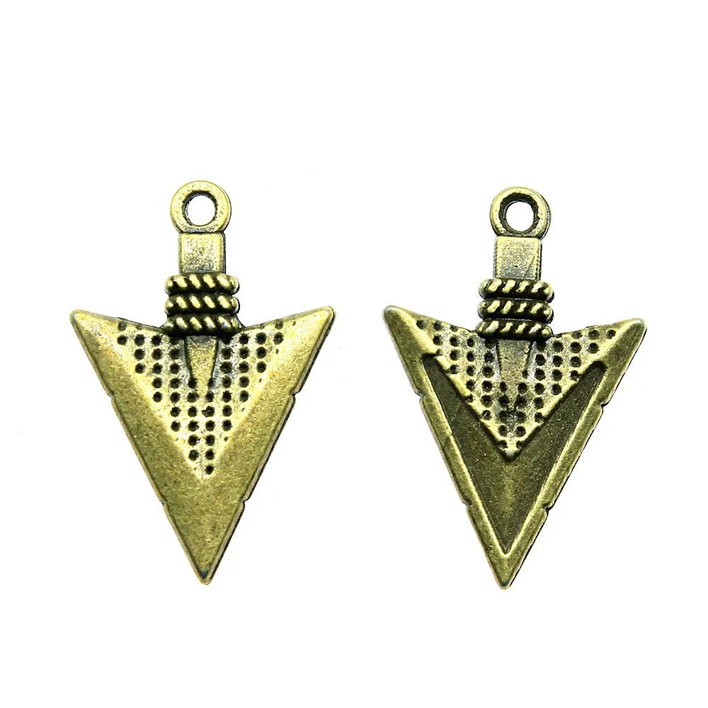 23x15mm 1.5g Antique Bronze Zinc Alloy Arrow Charm Pendant for Necklace Bracelet DIY Jewelry Making