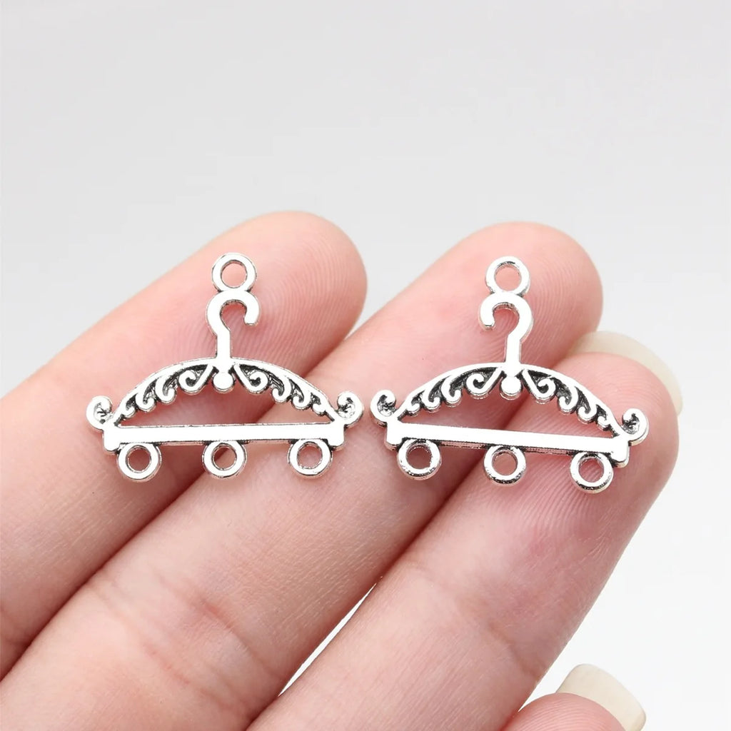 23x20mm 0.8g Multicolor Zinc Alloy Hanger Earring Connector Charm for DIY Earring Jewelry Making