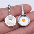 32x17mm 4.1g Zinc Alloy Fried Egg Charm Pendant for DIY Necklace Bracelet Jewelry Accessories