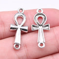 12x30mm 1.3g Multicolor Zinc Alloy Ankh Cross Connector Charm for DIY Bracelet Necklace Making