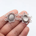 33x26mm 2.5g Antique Silver Zinc Alloy Four Hole Body Chain Connector Charm for Waist Chain Making
