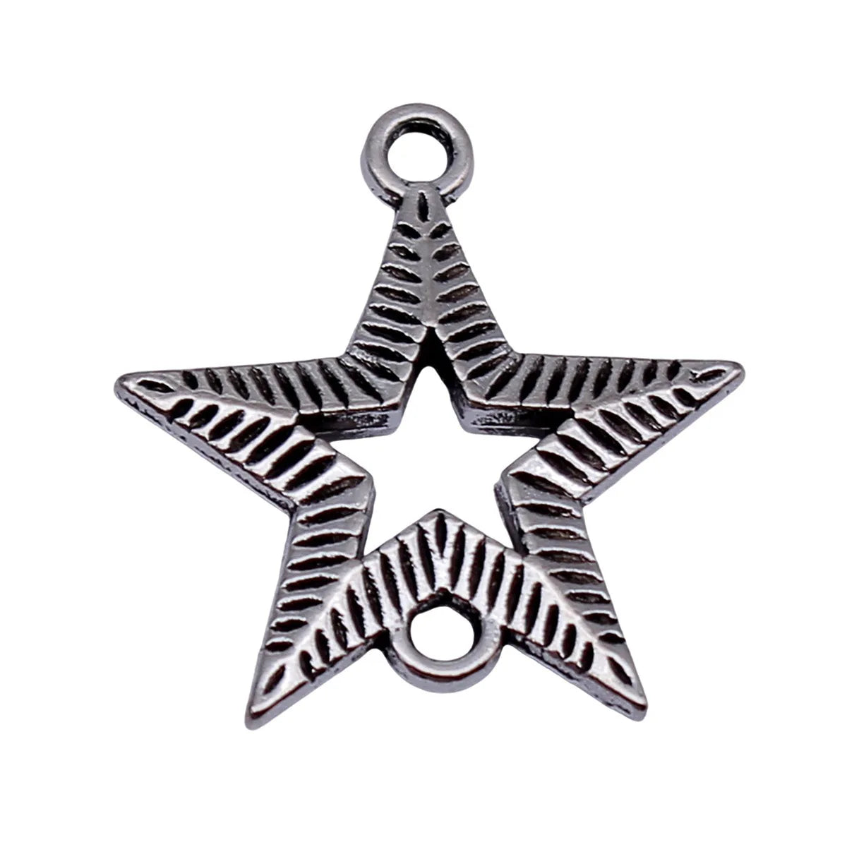 22x21mm 1.6g Antique Silver Zinc Alloy Star Connector Charm for DIY Bracelet Necklace Jewelry Making