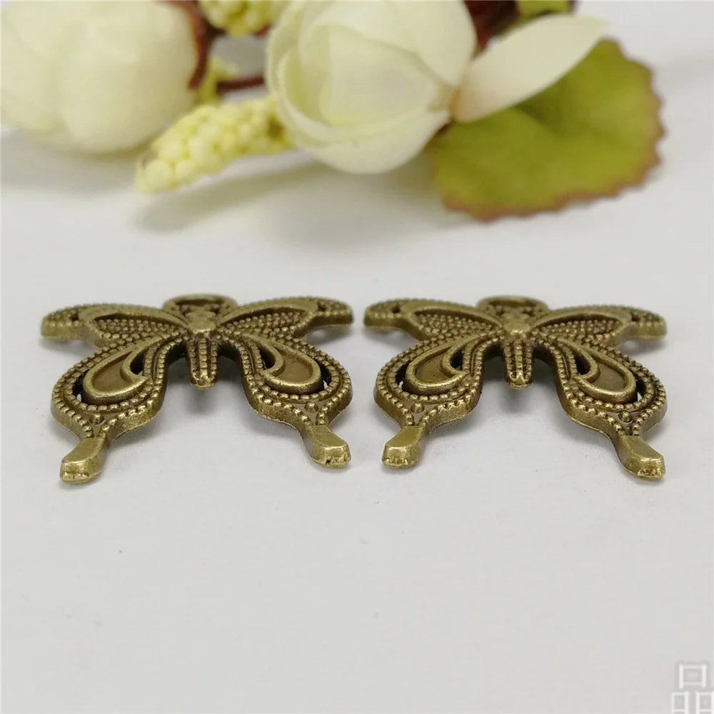 28x24MM Zinc Alloy Butterfly Charm Pendant for DIY Necklace Bracelet Jewelry Making