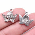 19x17mm 1.4g Antique Silver Zinc Alloy Angel Figure Charm Pendant for Handmade DIY Jewelry Making