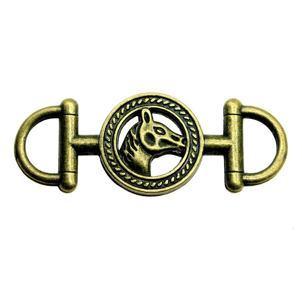 43x17mm 3.6g Multicolor Zinc Alloy Horse Head Connector Charm for DIY Necklace Bracelet Jewelry Making