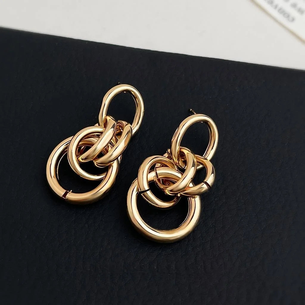 Fashion Alloy Geometric Rope Knot Long Tassel Drop Earrings For Women