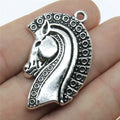 36x26mm 7g Antique Silver Zinc Alloy Horse Charm Pendant for DIY Necklace Bracelet Jewelry Making