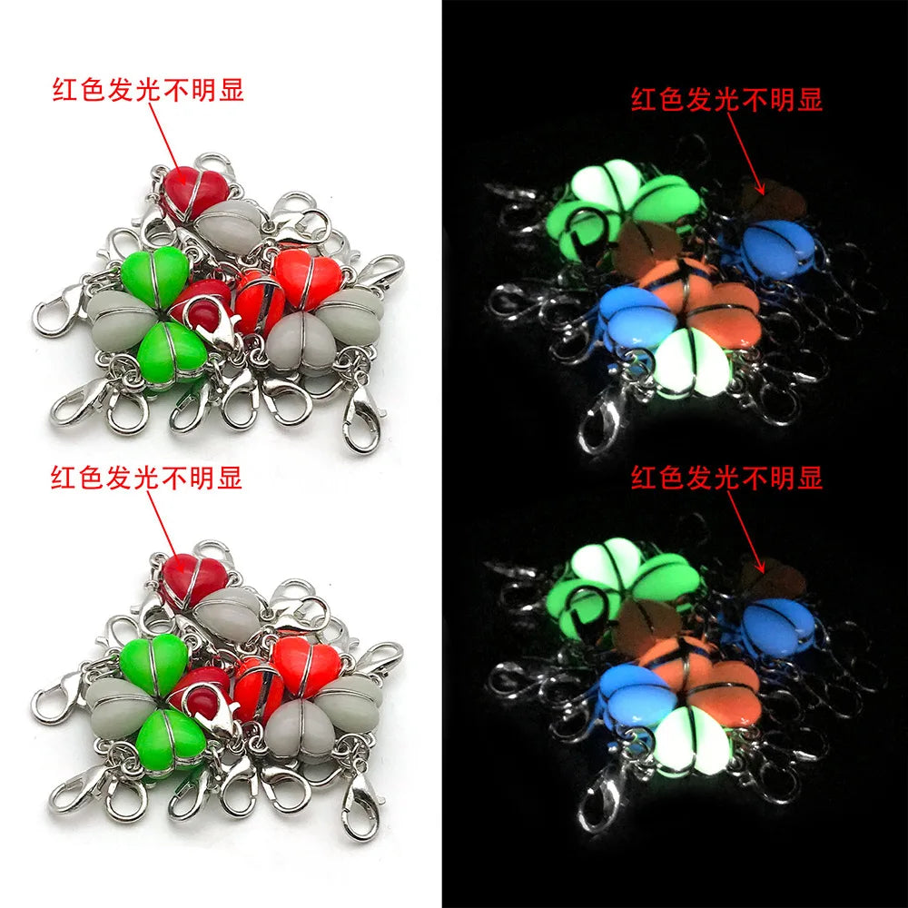Glow Iron Heart Magnetic Clasp Connector for DIY Necklace Bracelet Clothing Decoration