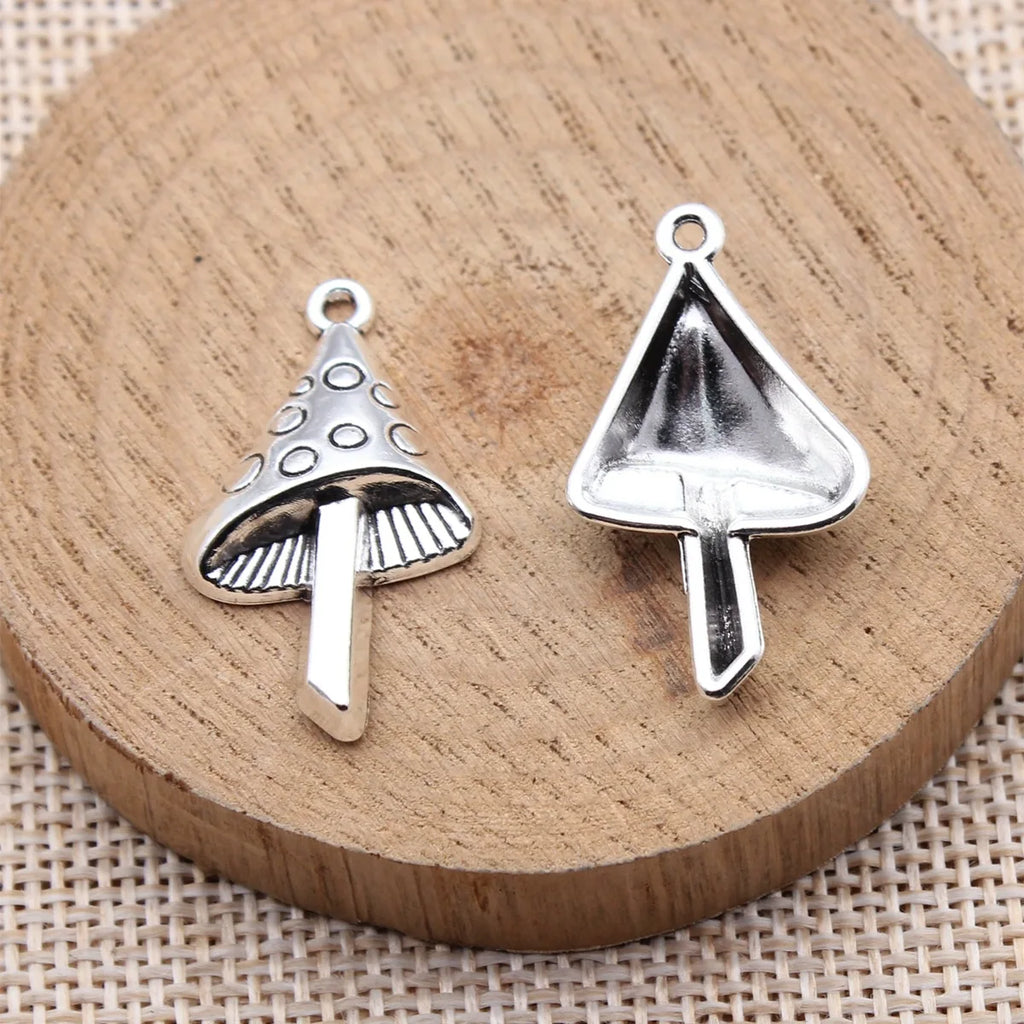 29x17mm 2.4g Multicolor Zinc Alloy Mushroom Charm Pendant for DIY Bracelet Necklace Jewelry Making
