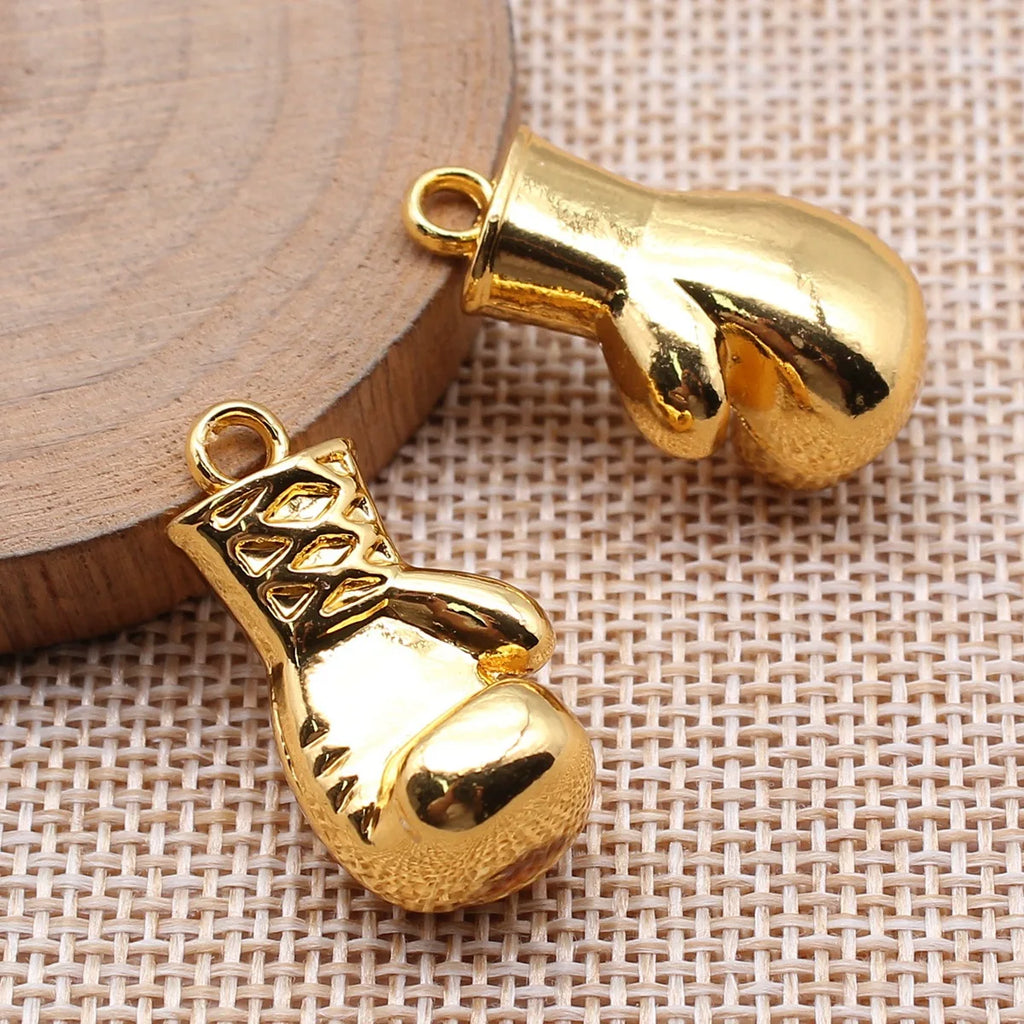 28x15mm 10.3g Multicolor Zinc Alloy Boxing Glove Charm Pendant for DIY Sports Jewelry Making