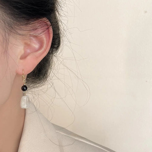 Original Handmade Copper Geometric Line Drop Earrings Elegant Court Style Jewelry for Women