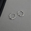 14K Gold Plated Copper Round Geometric Twist Drop Earrings Minimalist Cool Style Jewelry