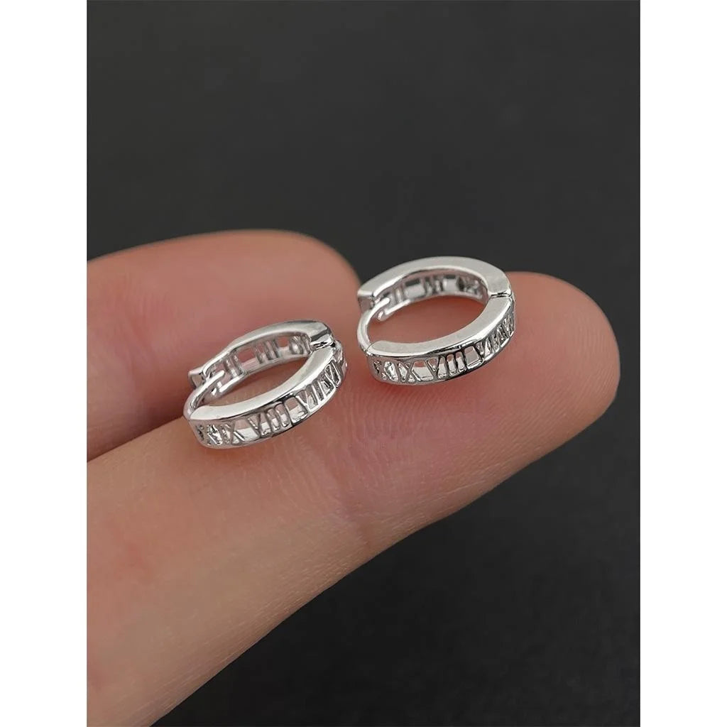 Silver Number Geometric Drop Earrings Eco-Friendly Copper Sweet Cool Daily Commuter Jewelry