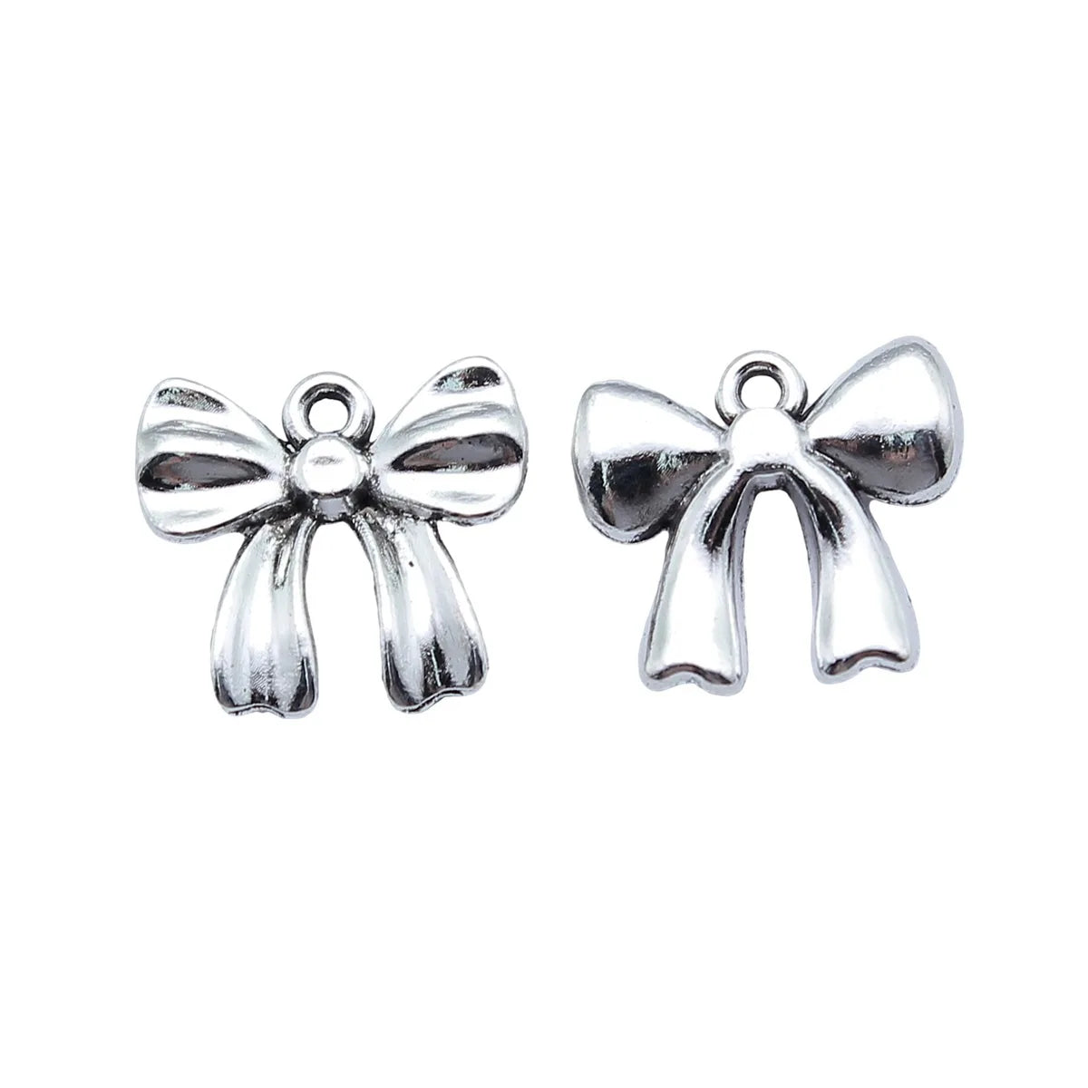 14x13mm 1.2g Antique Silver Zinc Alloy Bow Butterfly Charm Pendant for Bracelet Necklace DIY Jewelry Making