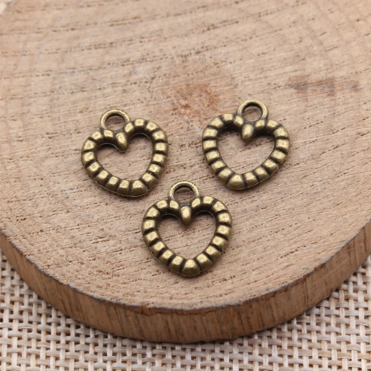 14x12mm 0.62g Multicolor Zinc Alloy Heart Charm Pendant for Bracelet Necklace DIY Jewelry Making