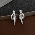 Fashion Zircon Bow Tassel Drop Earrings Eco-Friendly Copper Sweet Cool Jewelry