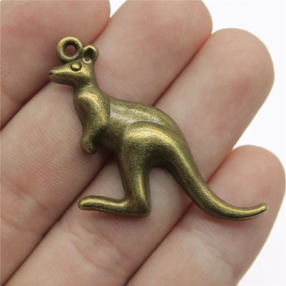 47x31mm 2.8g Multicolor Zinc Alloy Kangaroo Charm Pendant for DIY Necklace Bracelet Jewelry Making