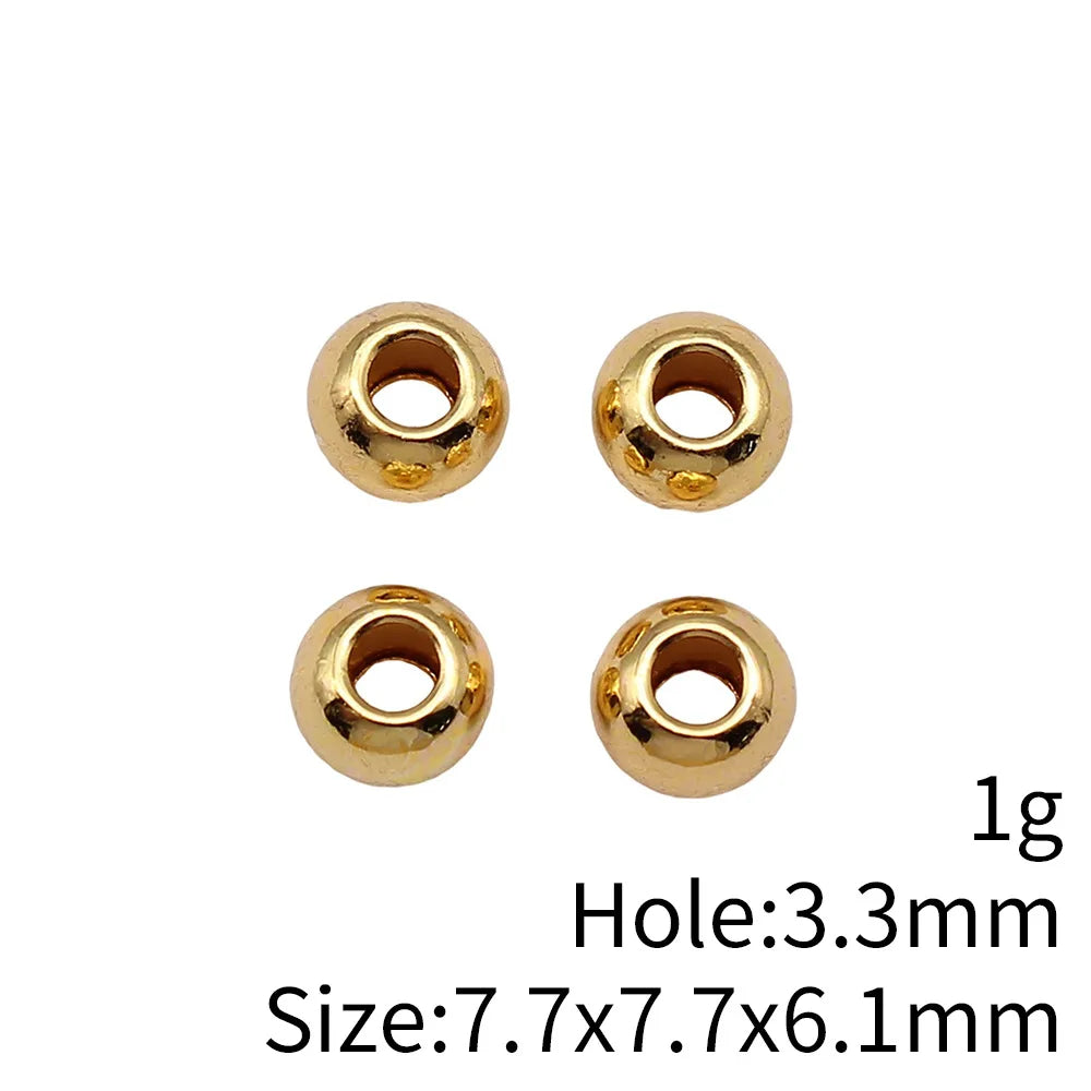 7.7x7.7x6.1mm 1g Multicolor Zinc Alloy Smooth Spacer Beads for DIY Bracelet Necklace Jewelry Making
