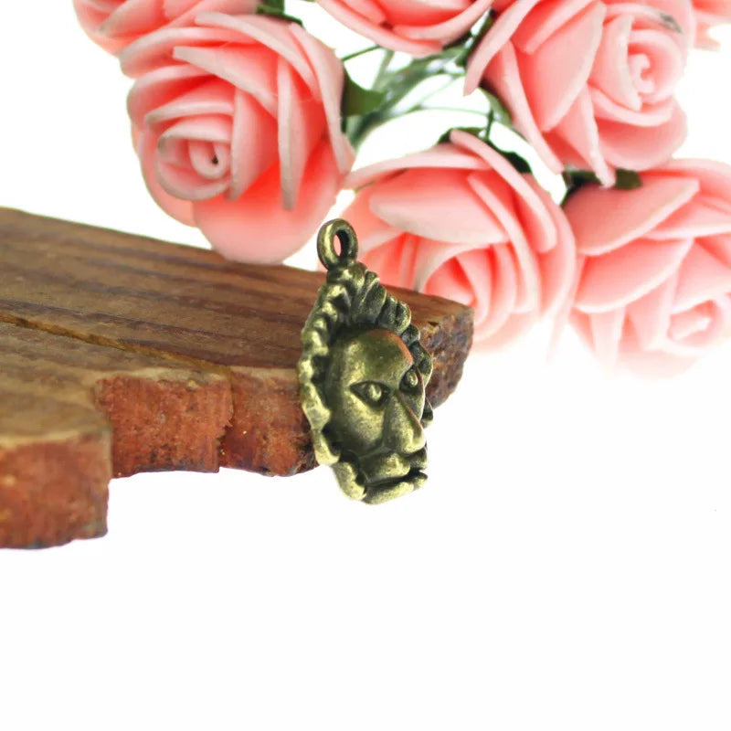 24x17MM Antique Silver Zinc Alloy Lion Head Charm Pendant for DIY Necklace Bracelet Jewelry Making