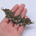 113mm 16.7g Multicolor Zinc Alloy Flower Connector Charm for DIY Bracelet Necklace Jewelry Making