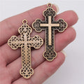 54x33mm 5.6g Multicolor Zinc Alloy Cross Charm Pendant for DIY Necklace Bracelet Jewelry Making