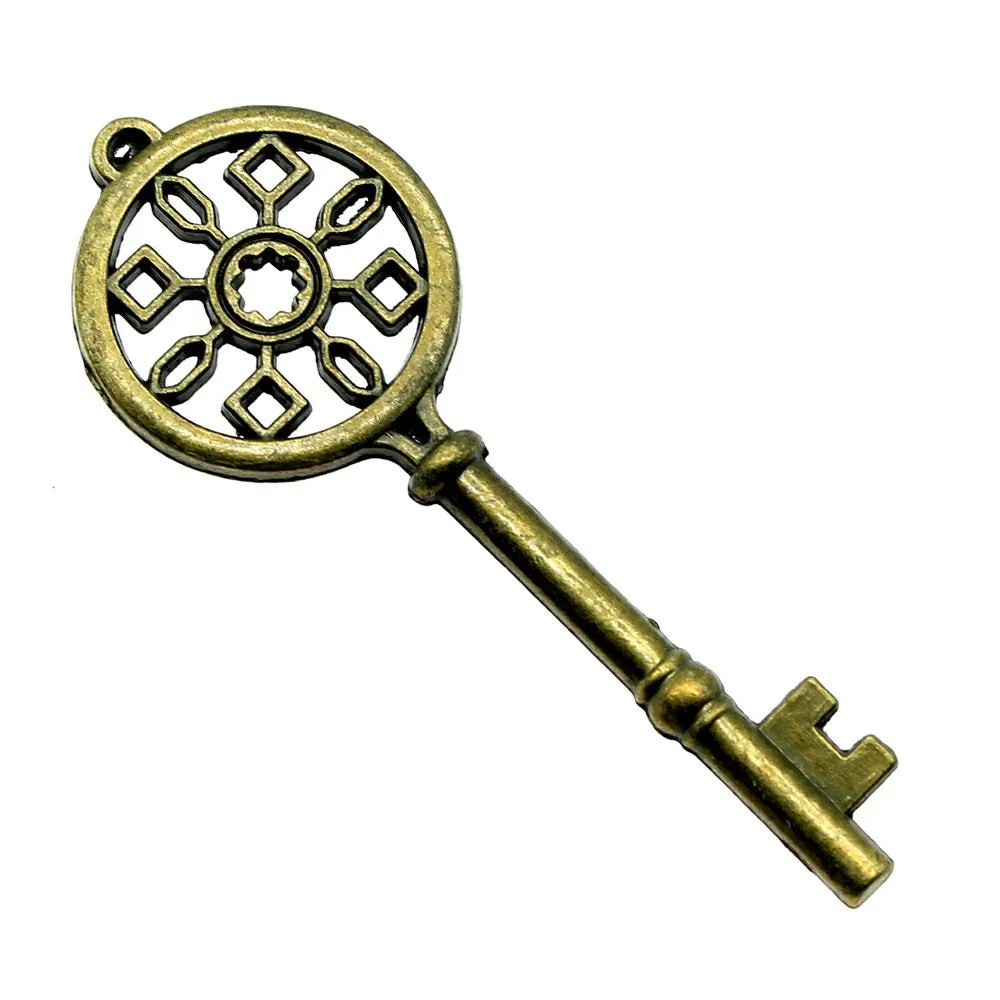 70x25mm 6.1g Multicolor Zinc Alloy Key Charm Pendant for DIY Necklace Bracelet Jewelry Making