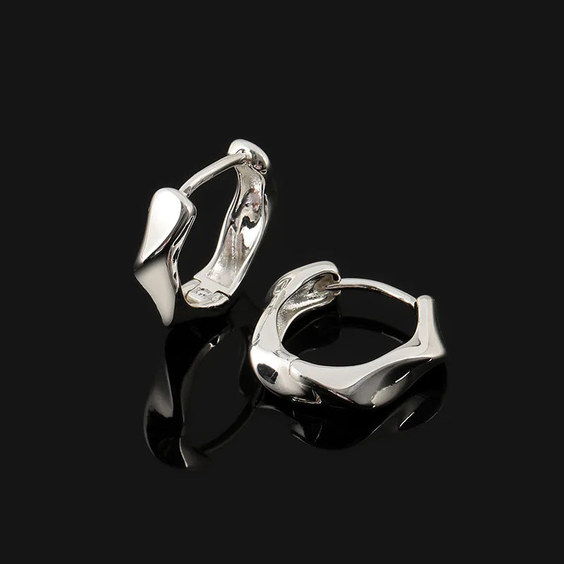 Elegant Minimalist Alloy Twisted Hoop Huggie Stud & Clip On No Piercing Ear Cuff For Women Earrings