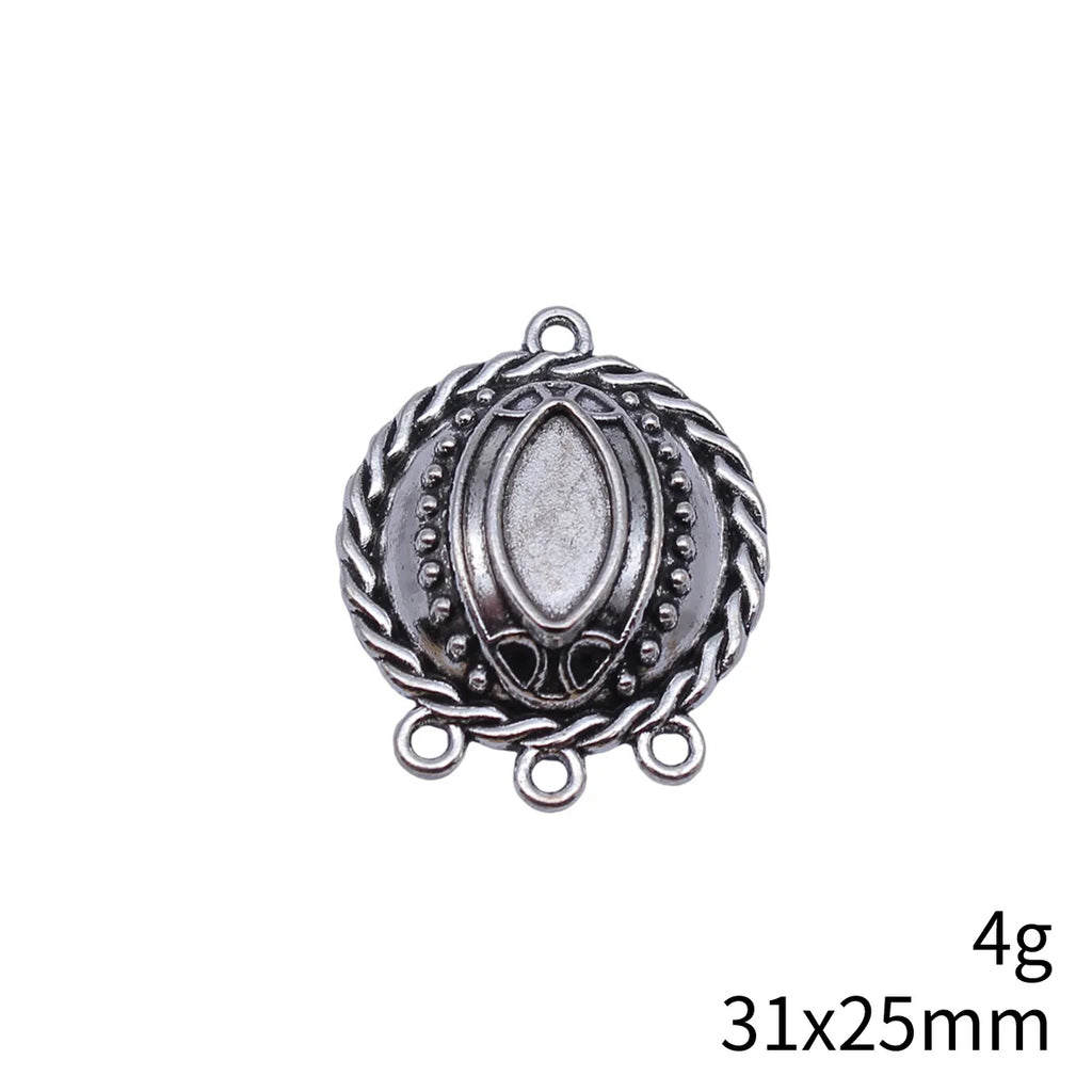 31x25mm 4g Multicolor Zinc Alloy Earring Connector Charm for DIY Handmade Dangle Earring Making