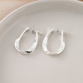 Elegant Silver Alloy Twisted Hoop Stud & Clip On No Piercing Minimalist Spiral Ear Cuff Earrings