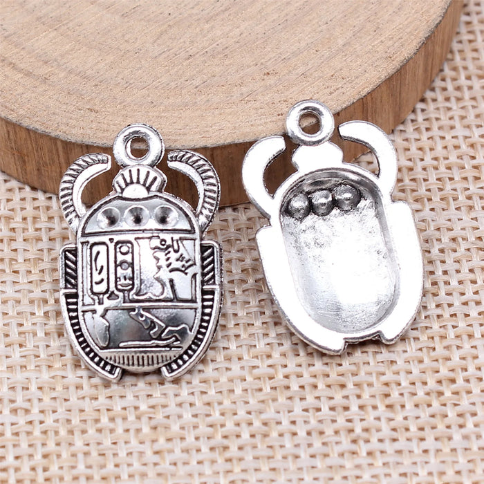 25x16mm 2.3g Multicolor Zinc Alloy Egyptian Scarab Charm Pendant for DIY Necklace Bracelet Jewelry