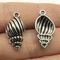25x13mm 1.9g Antique Silver Zinc Alloy Conch Shell Charm Pendant for DIY Necklace Jewelry Making