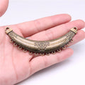 95mm 15.8g Multicolor Zinc Alloy Curved Necklace Connector Charm for DIY Jewelry Making