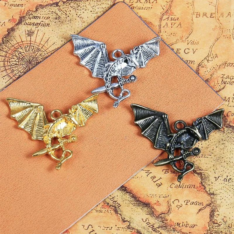 45x40MM Zinc Alloy Dragon Charm Pendant for DIY Necklace Bracelet Jewelry Making