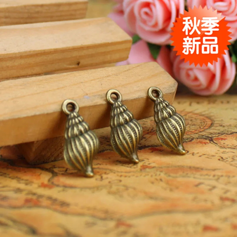 20x10MM Zinc Alloy Conch Charm Pendant for DIY Necklace Bracelet Jewelry Making