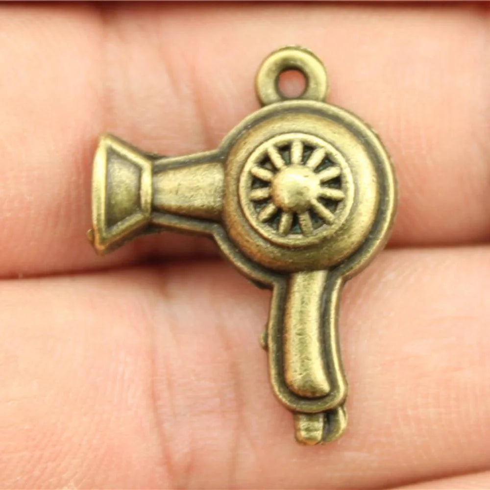 26x20mm 2g Multicolor Zinc Alloy Hair Dryer Charm Pendant for DIY Bracelet Necklace Jewelry