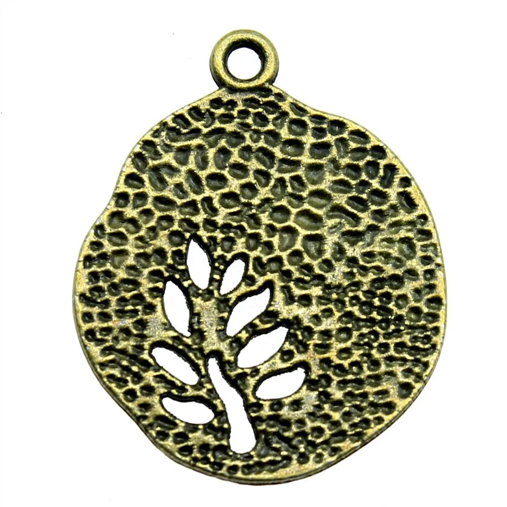 28x23mm 2.5g Multicolor Zinc Alloy Tree Charm Pendant for Necklace Bracelet DIY Jewelry Making