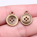 17x13mm 1.1g Multicolor Zinc Alloy Button Charm Pendant for DIY Bracelet Necklace Earring Making