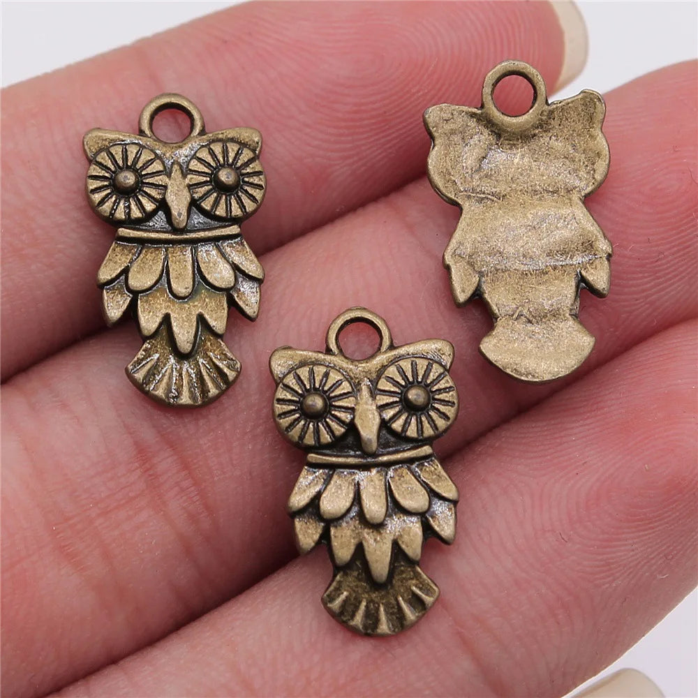 20x11mm 1g Multicolor Zinc Alloy Owl Cat Charm Pendant for DIY Earring Necklace Bracelet Jewelry Making