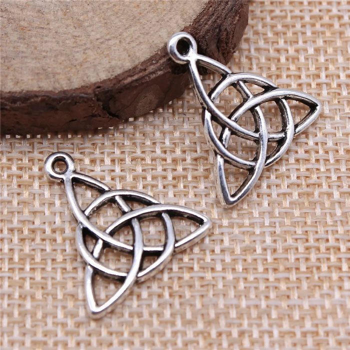 21x20mm 1.3g Antique Silver Zinc Alloy Celtic Amulet Celtic Knot Charm Pendant for Bracelet Necklace Making