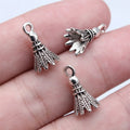 9x16mm 1.1g Antique Silver Zinc Alloy 3D Badminton Shuttlecock Charm Pendant for DIY Sports Jewelry