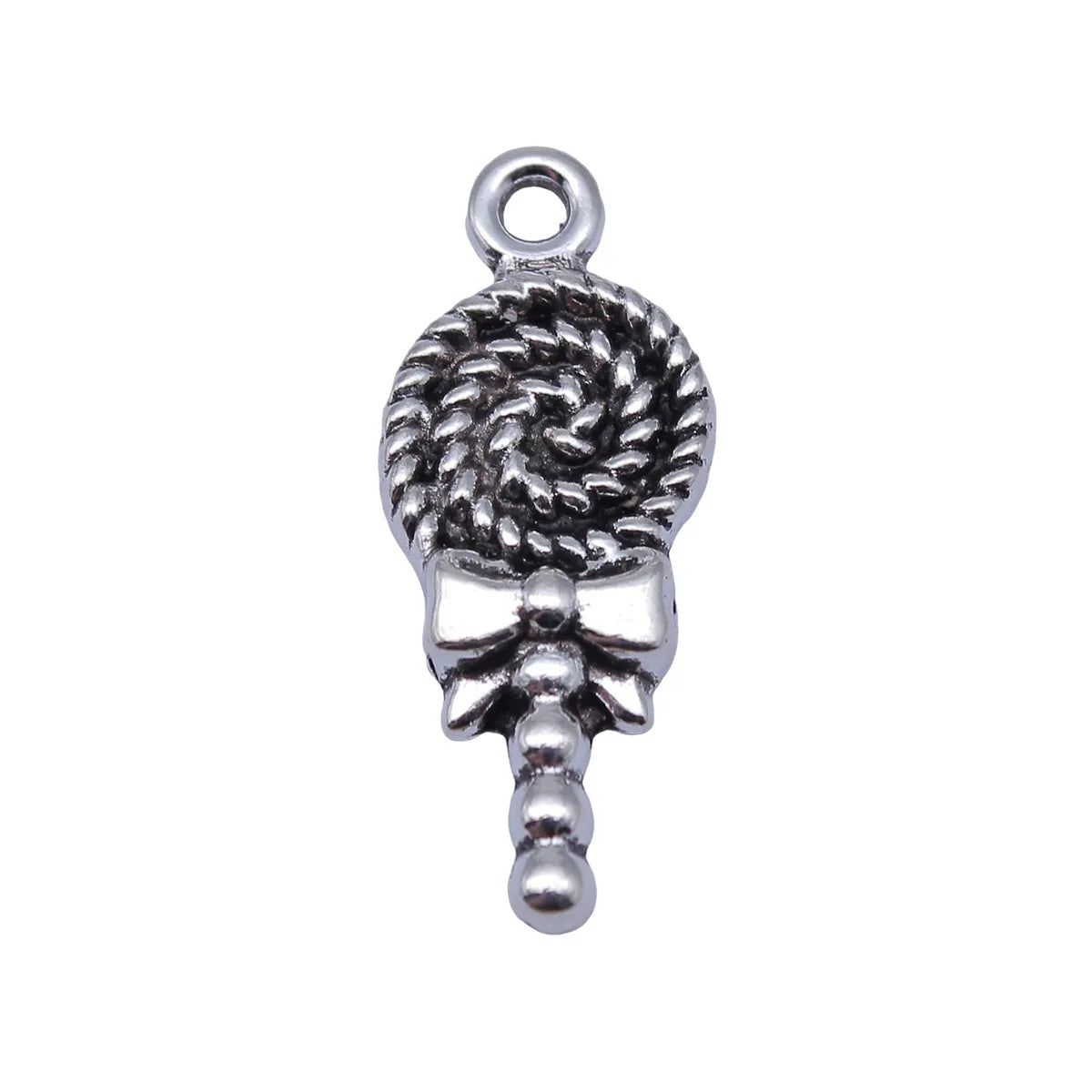 31x13mm 2.5g Antique Silver Zinc Alloy Lollipop Charm Pendant for DIY Jewelry and Garment Decor