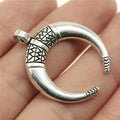 34x27mm 4.7g Multicolor Zinc Alloy Horn Crescent Moon Charm Pendant for DIY Jewelry Making