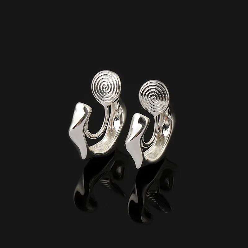 Elegant Minimalist Alloy Twisted Hoop Huggie Stud & Clip On No Piercing Ear Cuff For Women Earrings