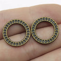 19x19mm 1.3g Multicolor Zinc Alloy Round Ring Connector Charm Pendant for DIY Jewelry Making
