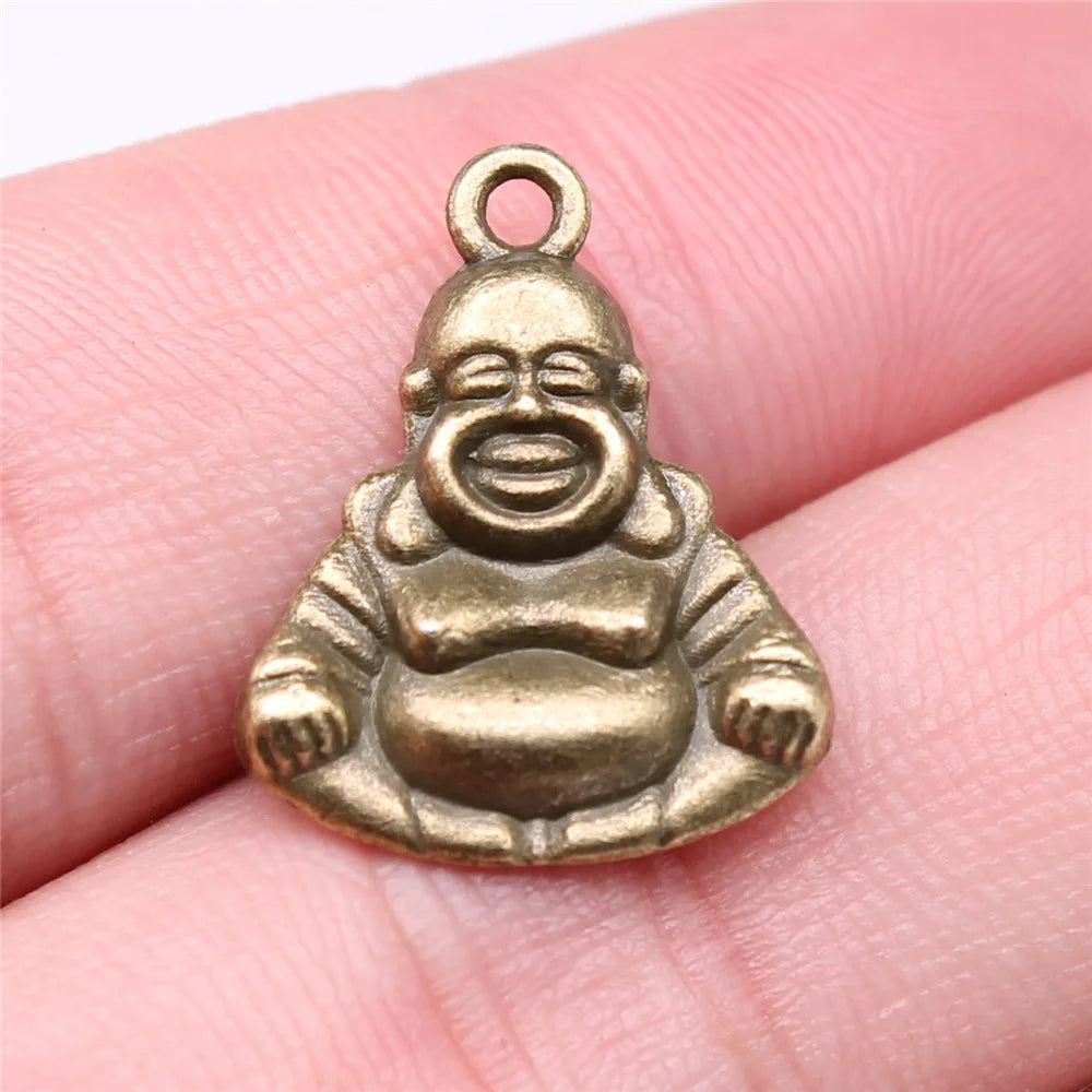 20x16mm 2.2g Multicolor Zinc Alloy Maitreya Buddha Statue Charm Pendant for DIY Jewelry Making