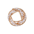 Elegant Alloy Pearl Wreath Brooch For Women, Korean Style Lapel Pin Corsage Suit Accessory Gift
