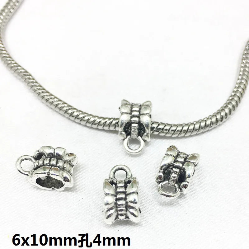 Antique Silver Zinc Alloy Three Way Spacer Beads Connector for DIY Bracelet Necklace