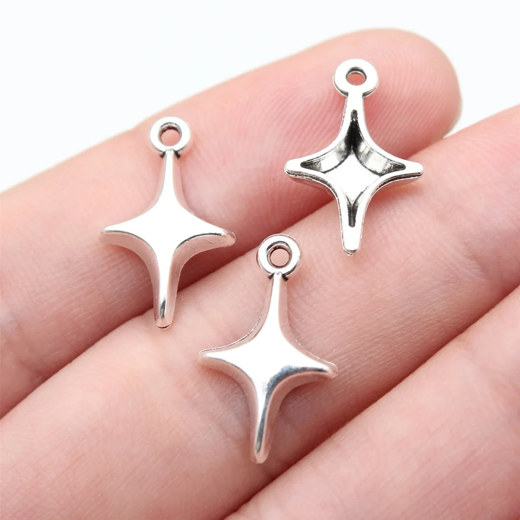 19x11mm 0.57g Multicolor Zinc Alloy Star Charm Pendant for Bracelet Necklace DIY Jewelry Making