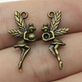 26x11mm 1.2g Multicolor Zinc Alloy Angel Figure Charm Pendant for DIY Necklace Bracelet Making