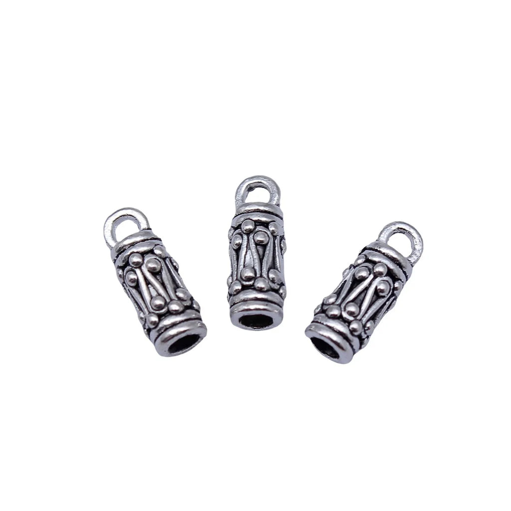 13x5.1mm 0.74g Antique Silver Zinc Alloy Weight Shape Tassel Cap Bead End Findings for DIY Jewelry